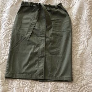 Camp Green Pencil Skirt